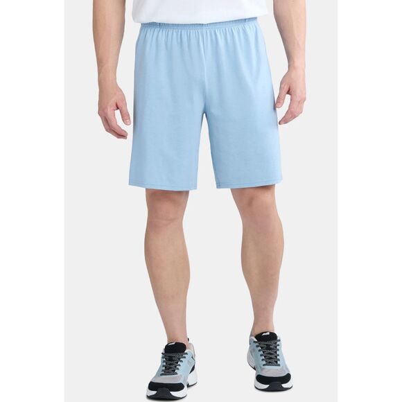 Athletic Works Tri Blend Active Lounge Shorts Men's Large Blue 9 Inseam NWT - Picture 2 of 8